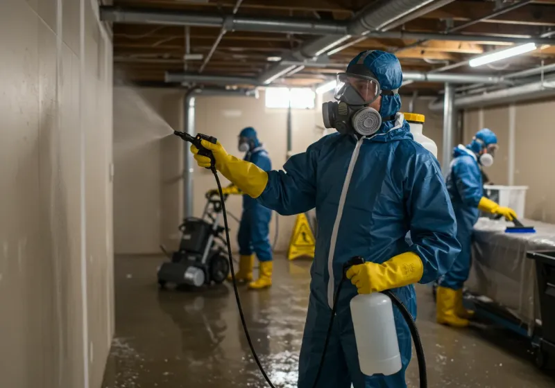 Basement Sanitization and Antimicrobial Treatment process in Portageville, MO